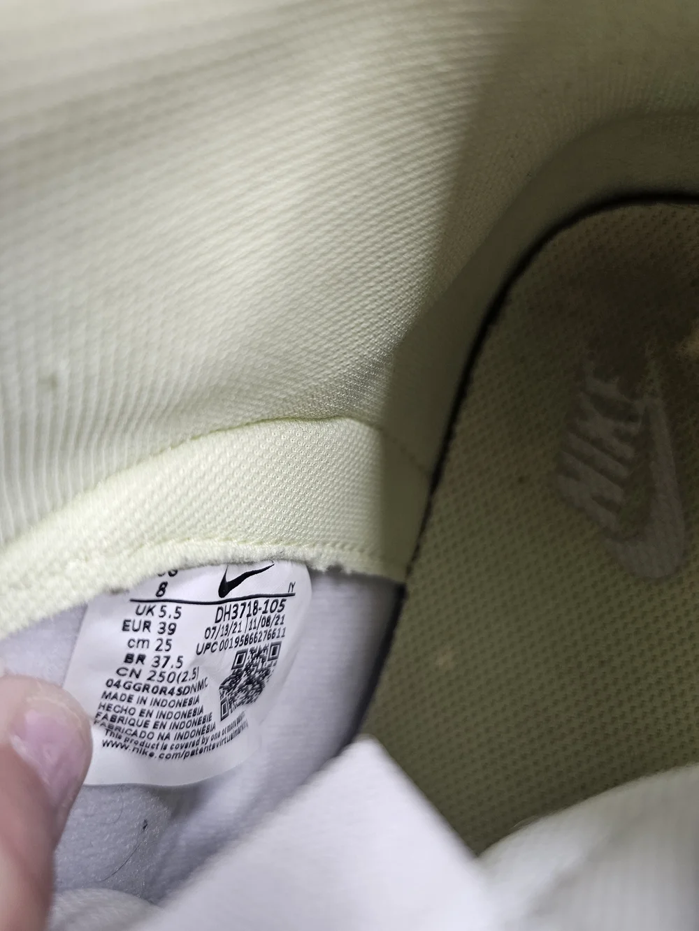 Nike Yellow & White Mid-Top Sneakers with Silver Swoosh